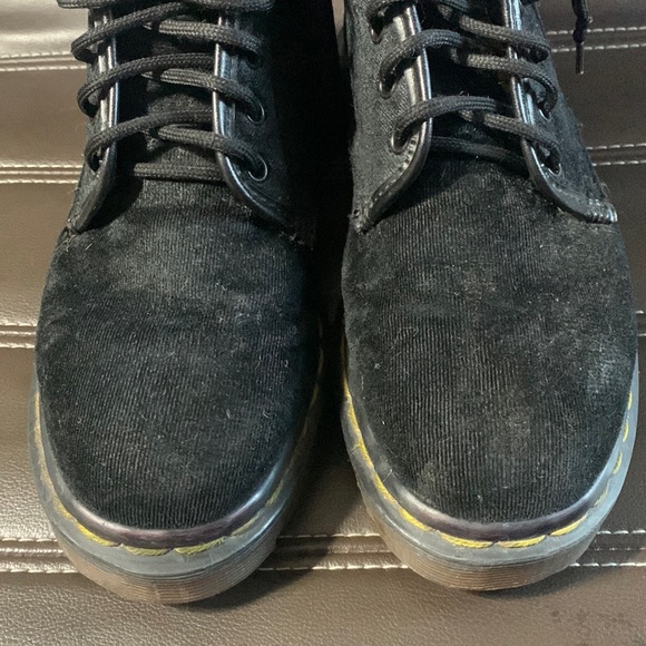 Vtg 90s Dr. Martens 1460 Corduroy Boots, Made in England, 8 Eye PUNK GOTHIC 7 - Picture 3 of 8